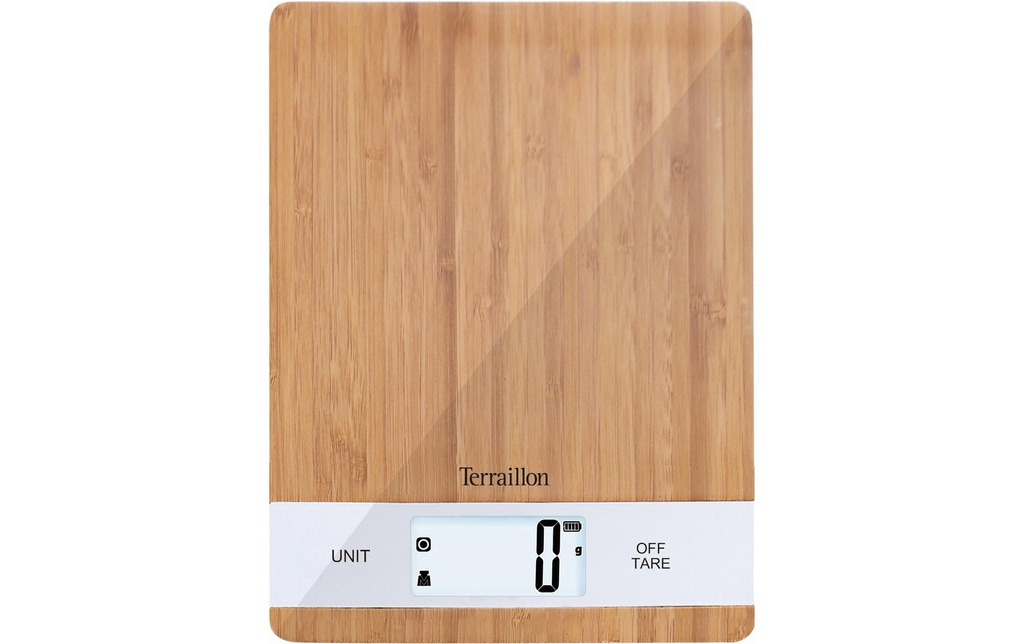 Terraillon Balance de cuisine Bamboo USB Brun