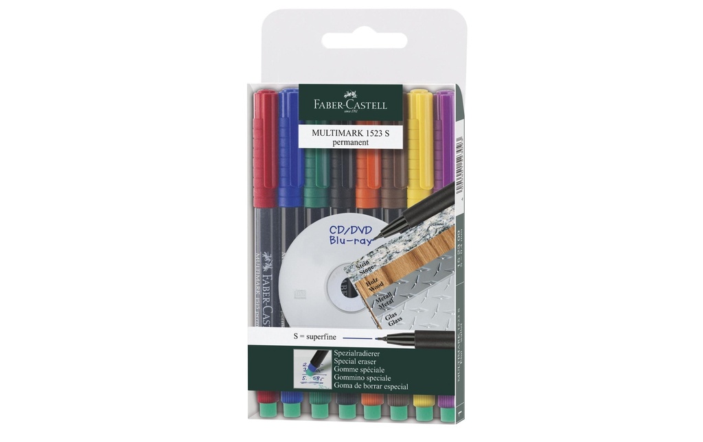 Faber-Castell Stylo à feuilles S Lot de 8, permanent