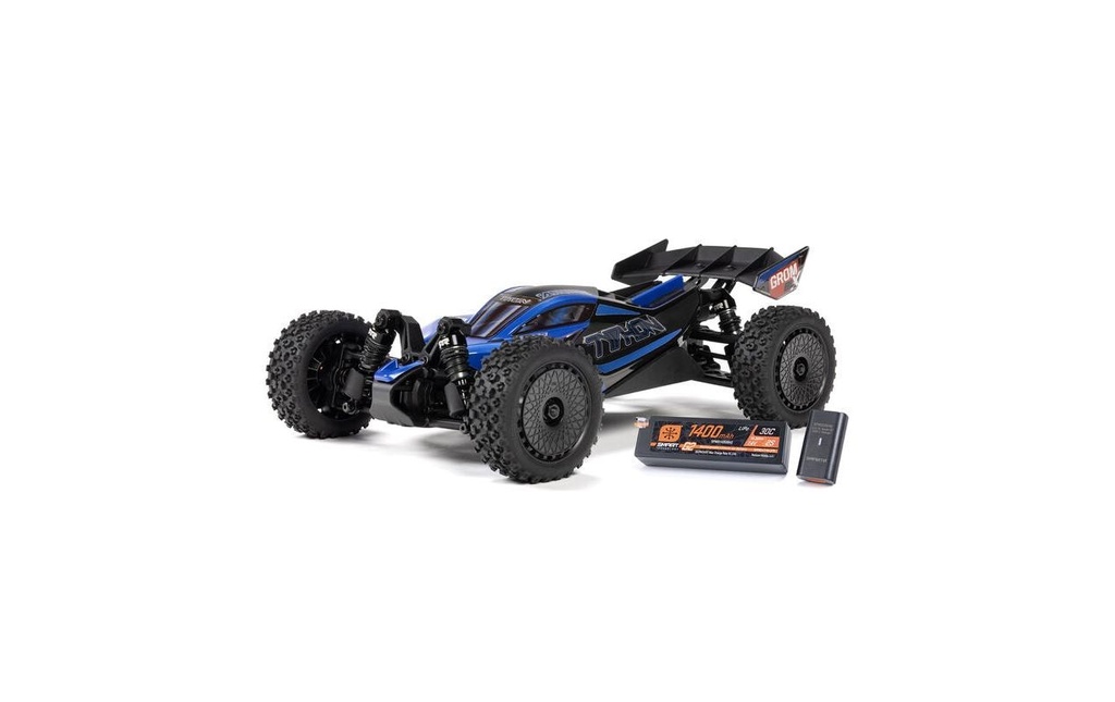 Arrma Buggy TYPHON GROM 223S BLX, bleu 1:14