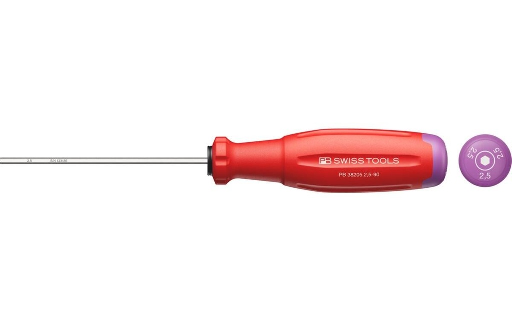 PB Swiss Tools Tournevis 38205 SwissGrip Evo HEX 2.5