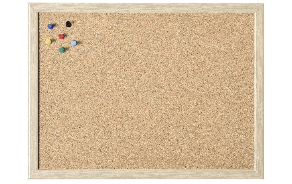 Magnetoplan Tableau d’affichage avec cadre en bois 100 cm x 60 cm, Brun