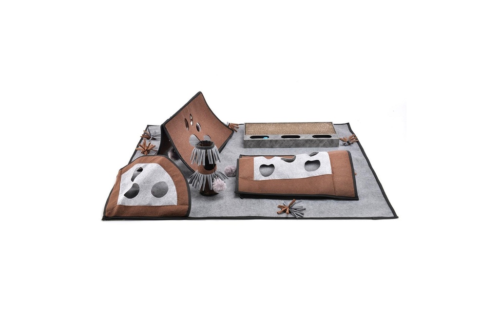CanadianCat Jouet pour chat Tapis d'activités Coleen, 90 x 110 x 27.5 cm