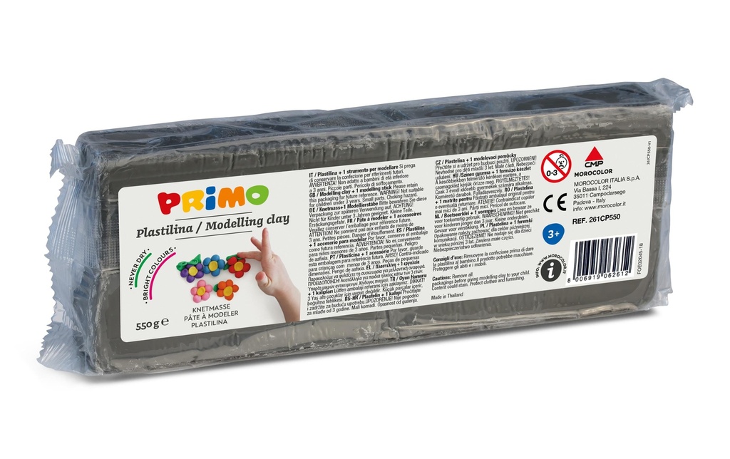 Primo Plasticine 550 g, Gris