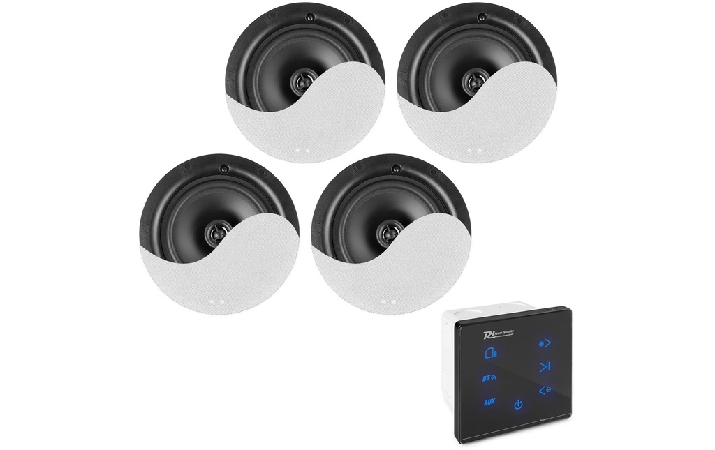 Power Dynamics Haut-parleur de plafond Powerline A100B Ensemble de 4
