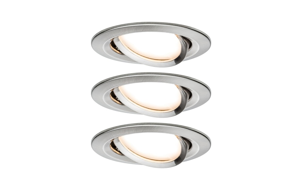Paulmann Spot encastré Set Nova Coin, 3 x 6 W, 2700 K, fer