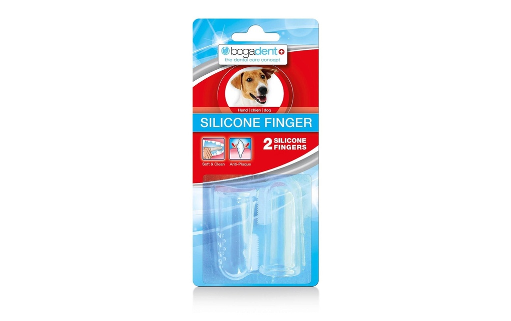 bogar Doigt anti-plaque Doigts en silicone 2 pièces