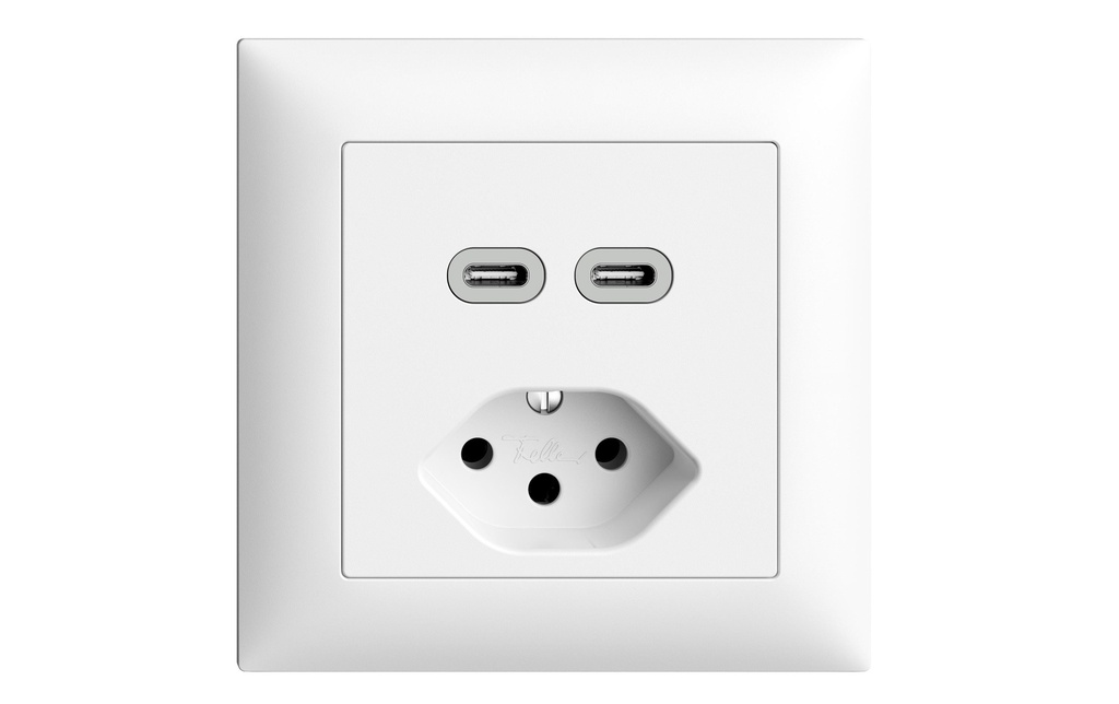 Feller EDIZIOdue Prise de courant 2x USB-C 3 A, 15 W