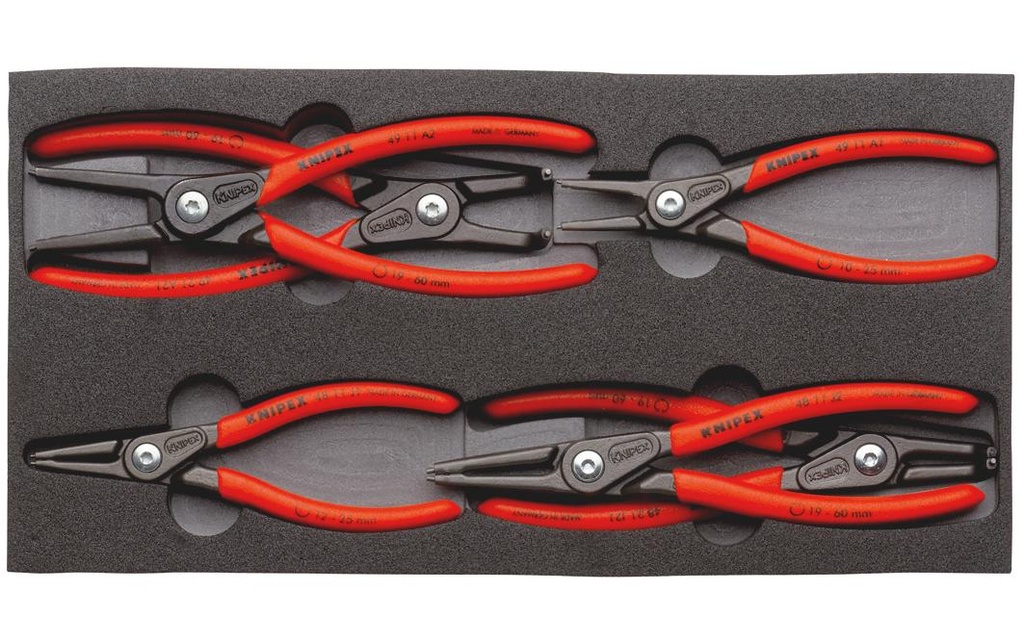 Knipex Jeux de pinces à circlips de précision CRL 6 pièces