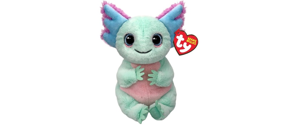Ty Peluche Beanie Bellies Alex 17 cm, Bleu clair, Rose