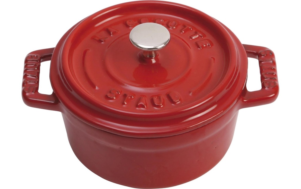 Staub Rôtisseur Mini cocotte 10 cm, Rouge cerise, 0.25 l