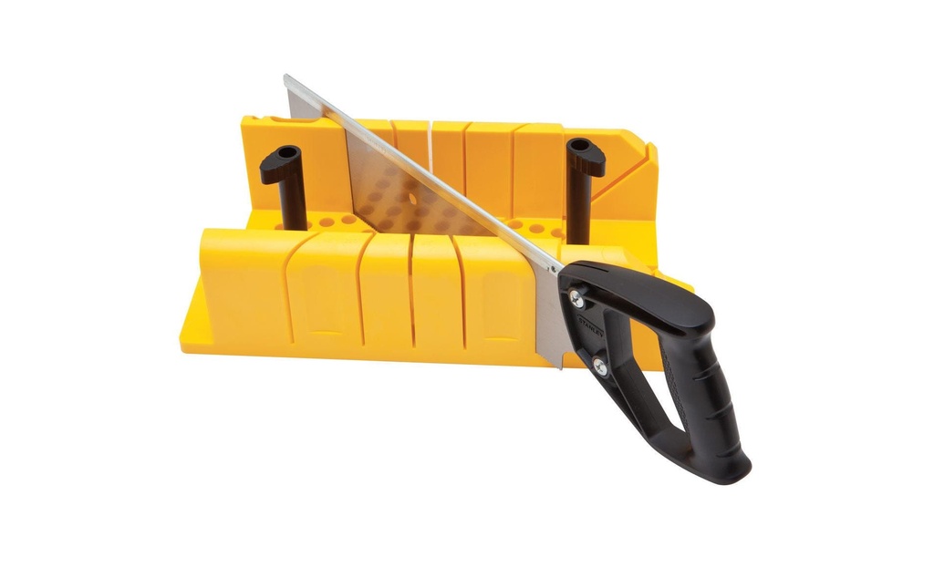 Stanley Scie à main avec boîte à onglets, 300 mm
