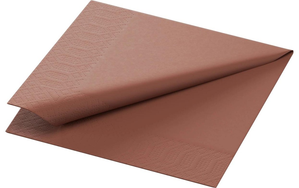 Duni Serviettes en papier Tissue 24 cm x 24 cm, 250 Pièce/s, Brun
