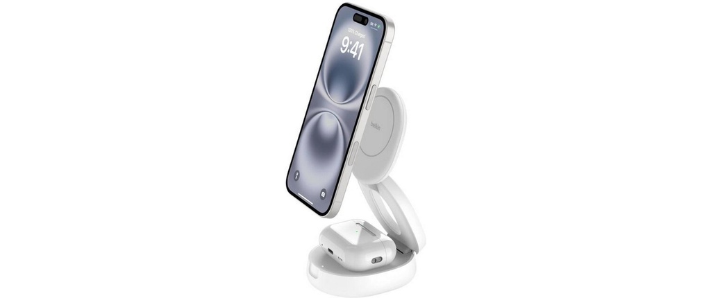Belkin Chargeur sans fil BoostCharge 2en1 Blanc