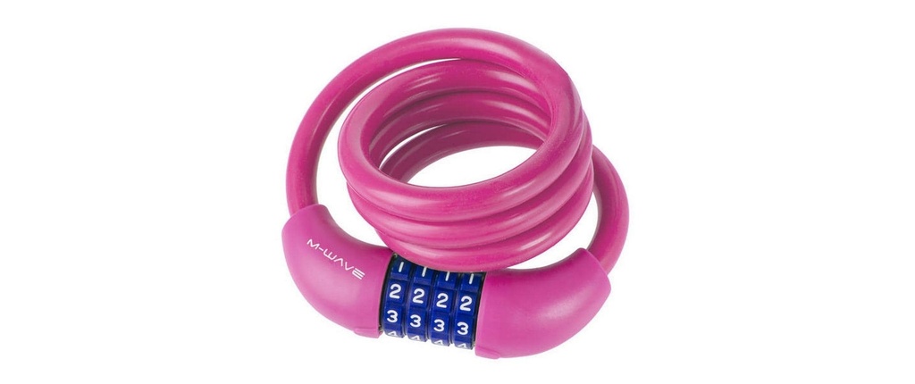 M-Wave Cadenas à combinaison à câble spiralé en silicone DS 12.10, rose