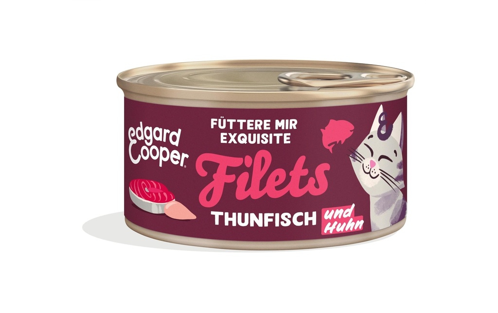 Edgard & Cooper Alimentation humide Filets de thon et de poulet fermier 70 g