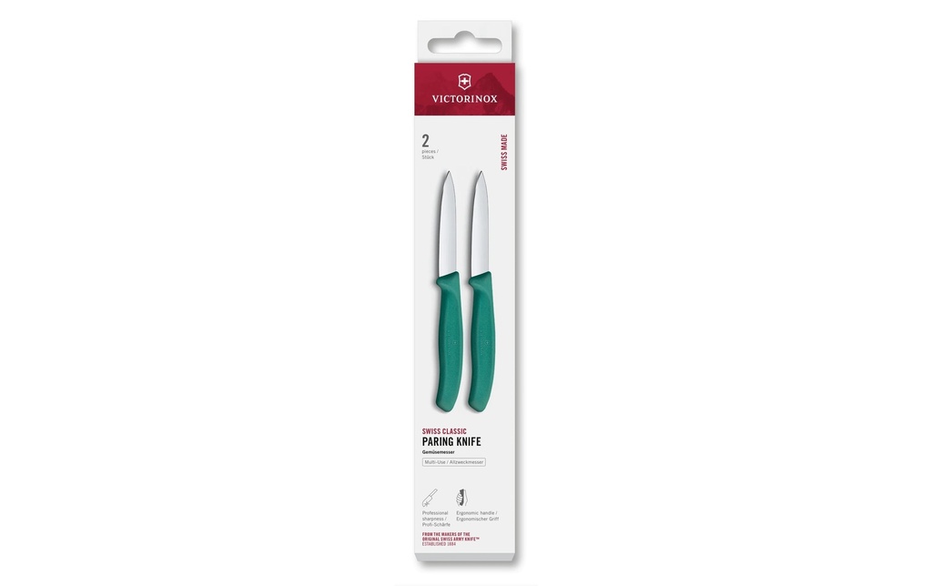 Victorinox Jeux de couteaux Swiss Classic, 8 cm, vert, 2 pièces