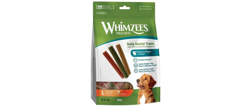 Whimzees Produit à mâcher  Stix L, 360 g