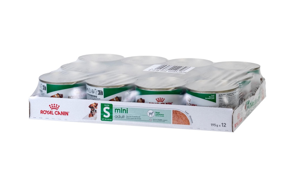 Royal Canin Alimentation humide Mini Adult Mousse, 12 x 195 g