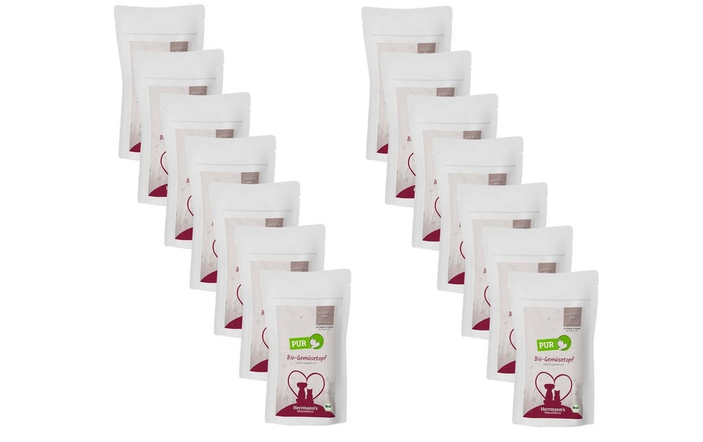 Herrmann's Alimentation humide Potée de légumes bio 14 x 150 g