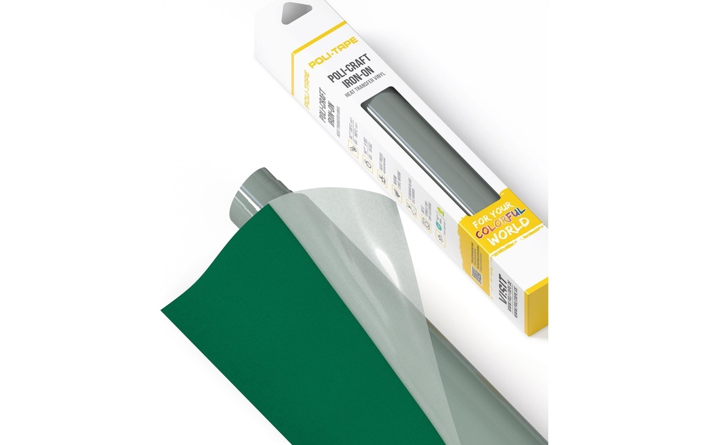 Poli-Tape Film thermocollant Tubitherm Flock, 30.5 x 61 cm, vert mat