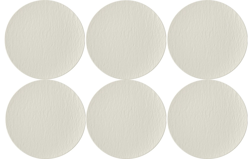 Villeroy & Boch Assiette non décorative Manufacture Rock Ø 25 cm, 6 Pièce/s, Blanc