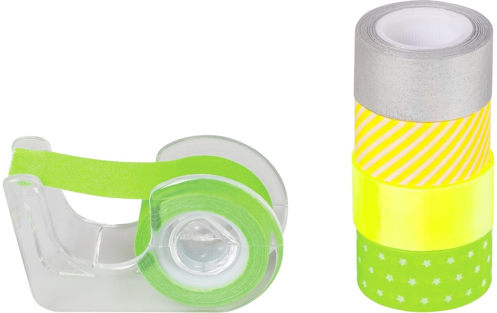 Heyda Ruban Washi Accents de néon Vert