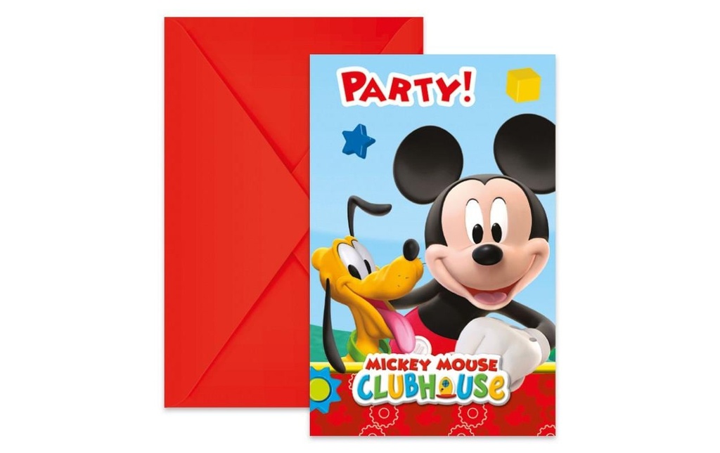 Amscan Carte de félicitations Disney Mickey 6 pièces