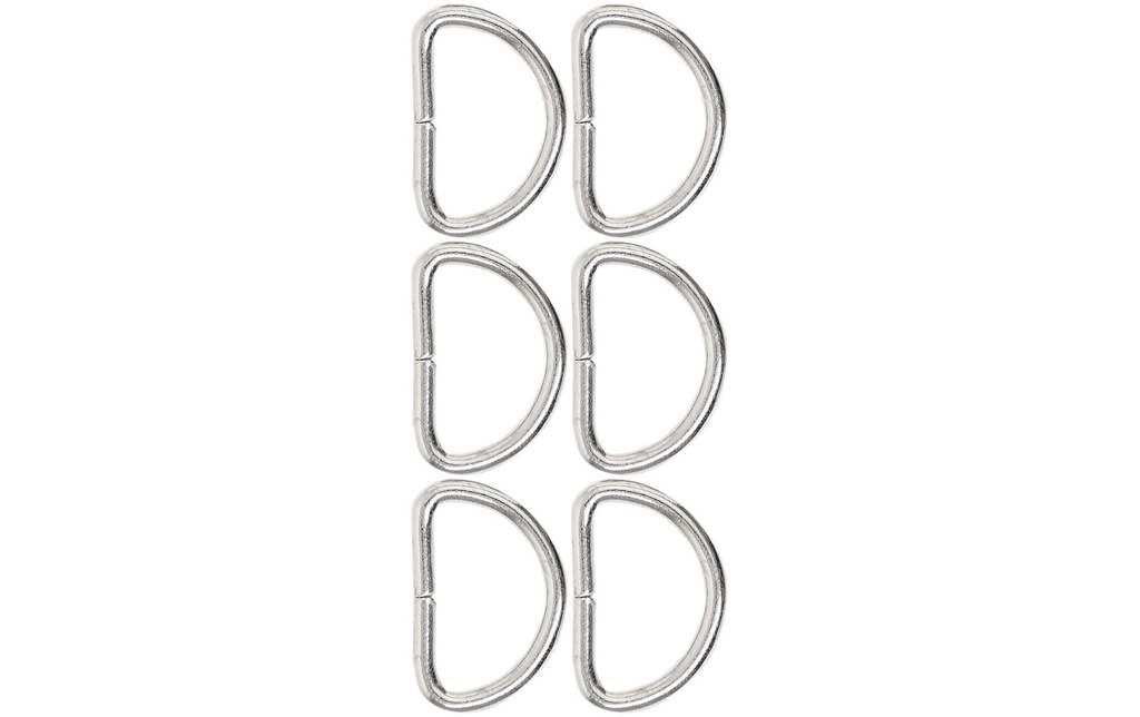 lalana Remorque anneau en D pour ouvrir 32 x 22 mm, 6 pièces