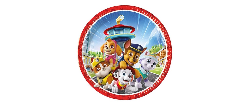 We fiesta Party Assiettes jetables Paw Patrol 23 cm, 8 Pièce/s