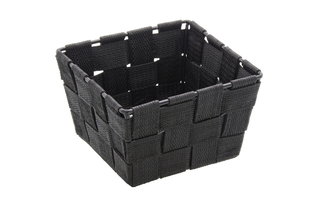 Wenko Panier de rangement Adria Mini Square 14 x 14 x 9 cm, Noir