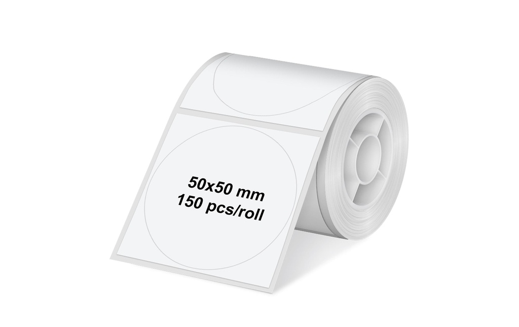 Olympia Rouleau d'étiquettes pour PM220, Rond, 50 x 50 mm, blanc