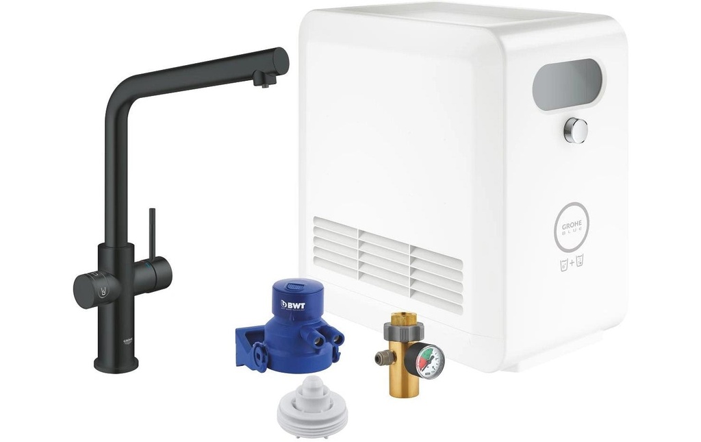 GROHE Robinetterie de cuisine Blue Professional Goulot en L velours noir
