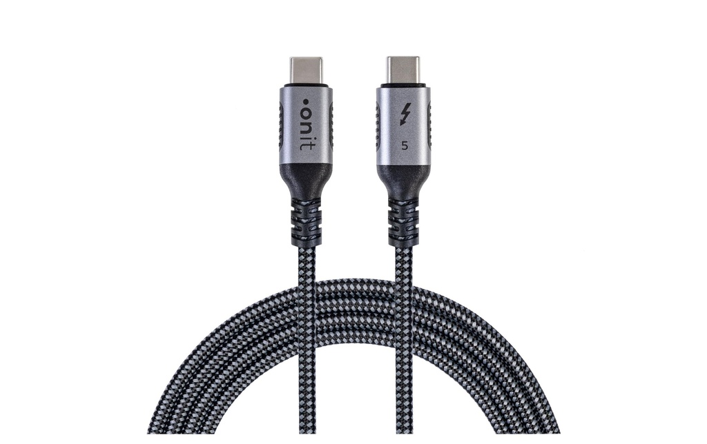 onit Câble Thunderbolt 5 240 W USB-C - USB-C, 2 m, Noir/Gris