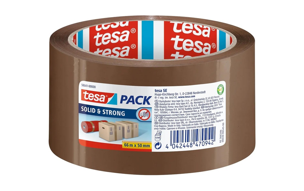tesa Ruban adhésif tesapack Solid & Strong 50 mm x 66 m, Brun