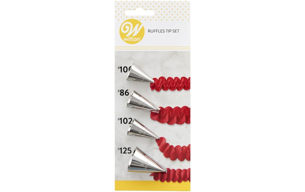 BackshopSchweiz Set de douilles Wilton Ruffle n° 86, n° 100, n° 102, n° 125