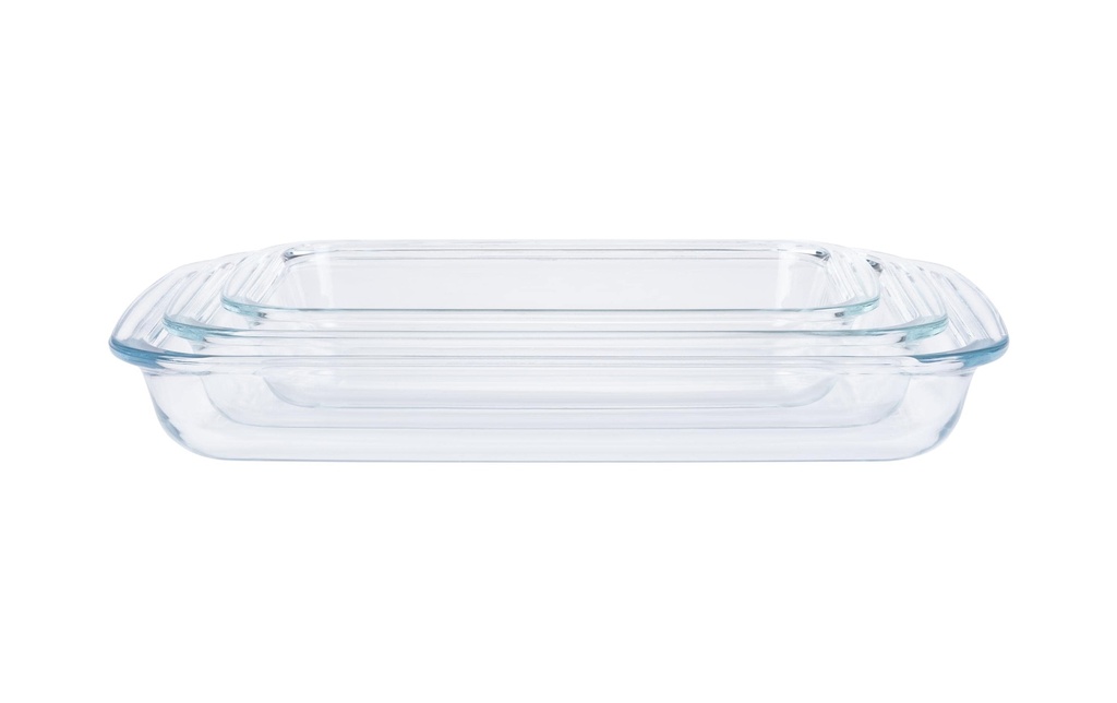 FURBER Services de plats en cocotte Verre, 3 pièces, carré