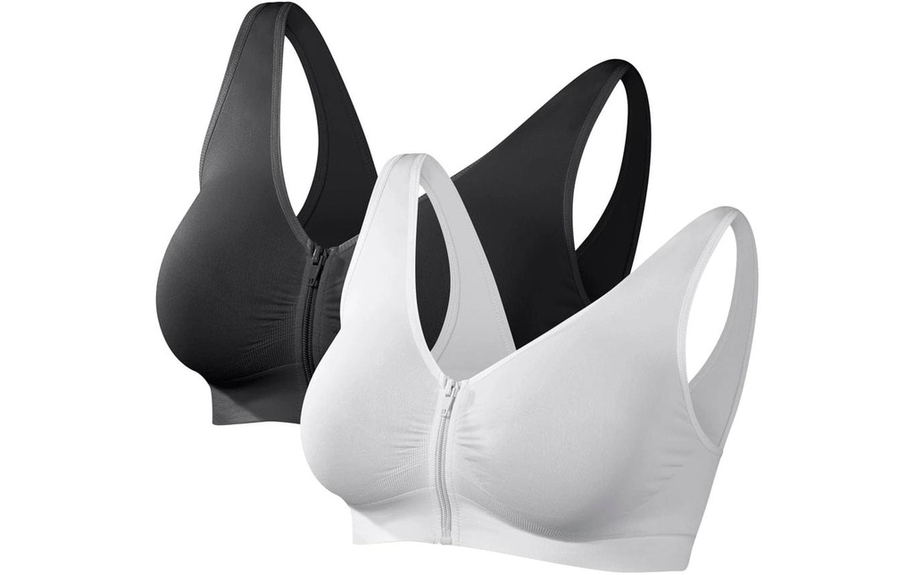 SLIMmaxx Soutien-gorge de rêve avec fermeture éclair 40/42 (L) noir/blanc