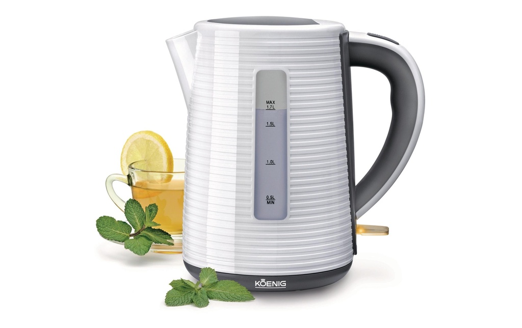 Koenig Bouilloire Stripes 1.7 l, Anthracite/Blanc