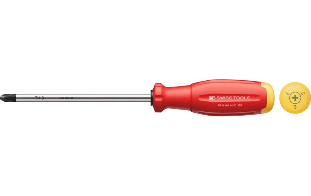 PB Swiss Tools Tournevis 38190 SwissGrip Evo PH 3 150 mm