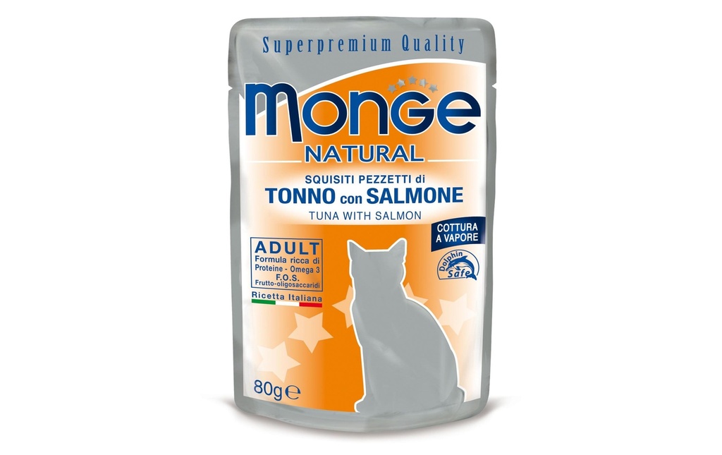 Monge Alimentation humide Natural Adult, thon & saumon, 80 g