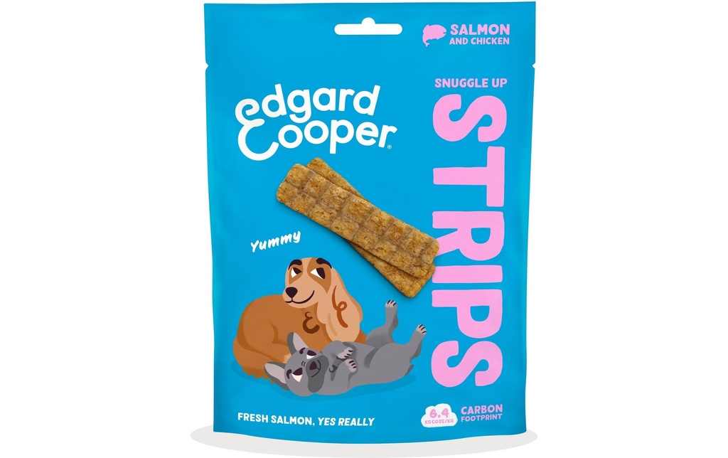 Edgard & Cooper Collation Strips de saumon et de poulet 75 g
