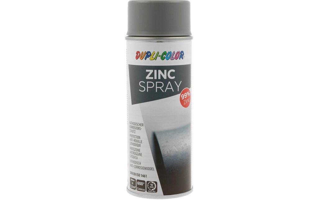 DUPLI-COLOR Protection contre la corrosion Zinc Spray mat Argent, 400 ml