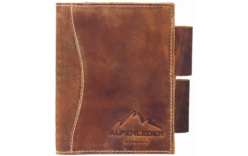 Alpenleder Bloc-notes Goethe A6, ligné, Wild Camel