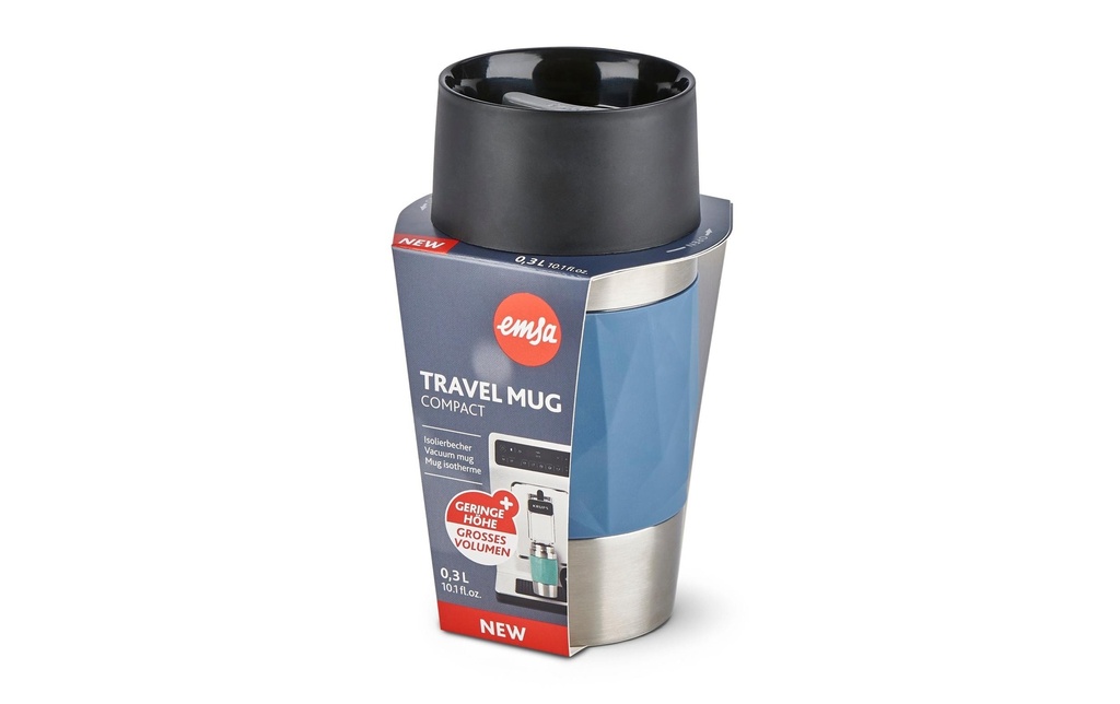 Emsa Gobelet isotherme Compact 300 ml, Bleu
