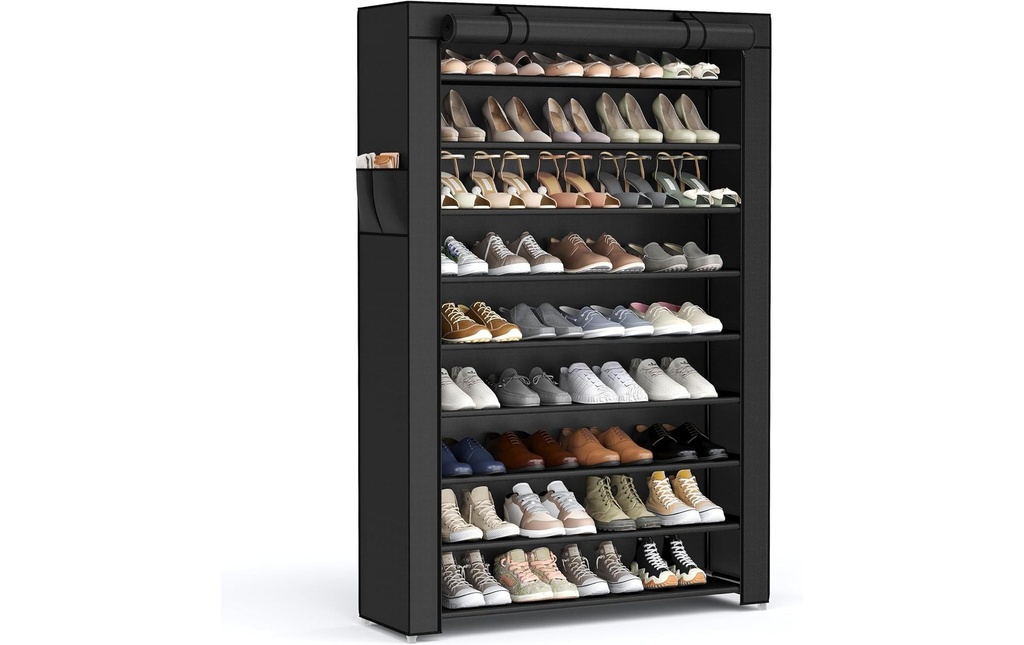 Songmics Étagère à chaussures 85 x 28 x 162 cm, noir
