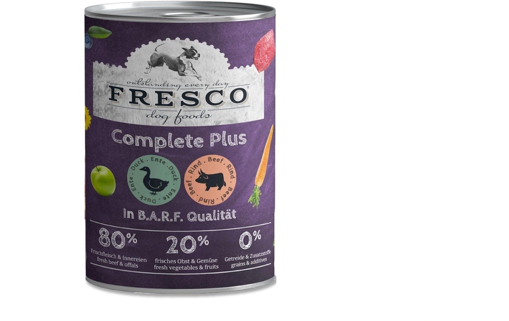 FRESCO Alimentation humide Complete Plus avec canard et bœuf 400g