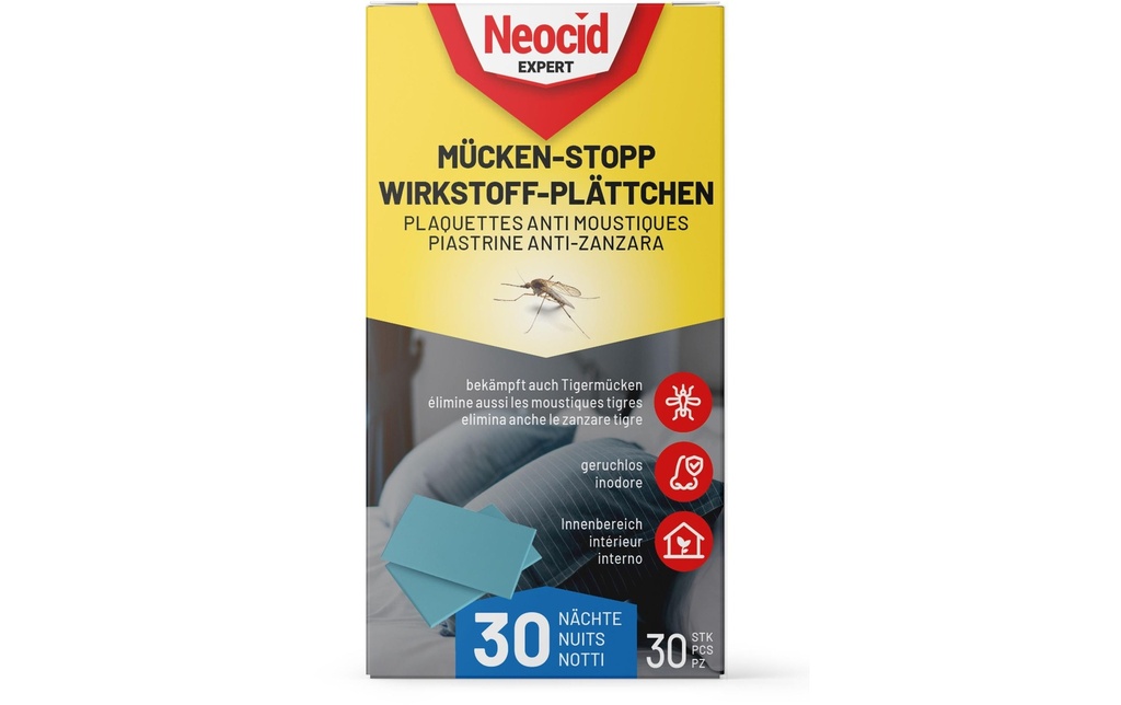 Neocid Expert Prise anti-moustiques Stop moustiques plaquettes de principe actif, 30 Pièce/s