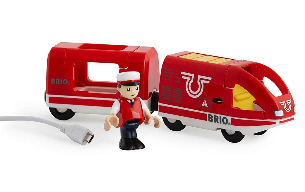 BRIO Chemin de fer Train de batterie rouge