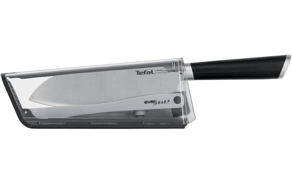Tefal Couteau santoku Ever Sharp 16.5 cm, Noir