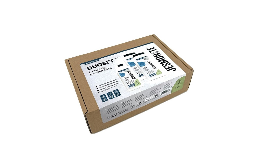 Jesmonite Set de modélisation AC84 1 l + 5 kg de base en poudre Blanc